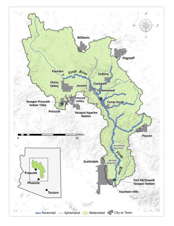 Verde River AZ Map