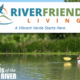 River Friendly Living logo over an image of someone kayaking on the Verde River on a nice, bright day