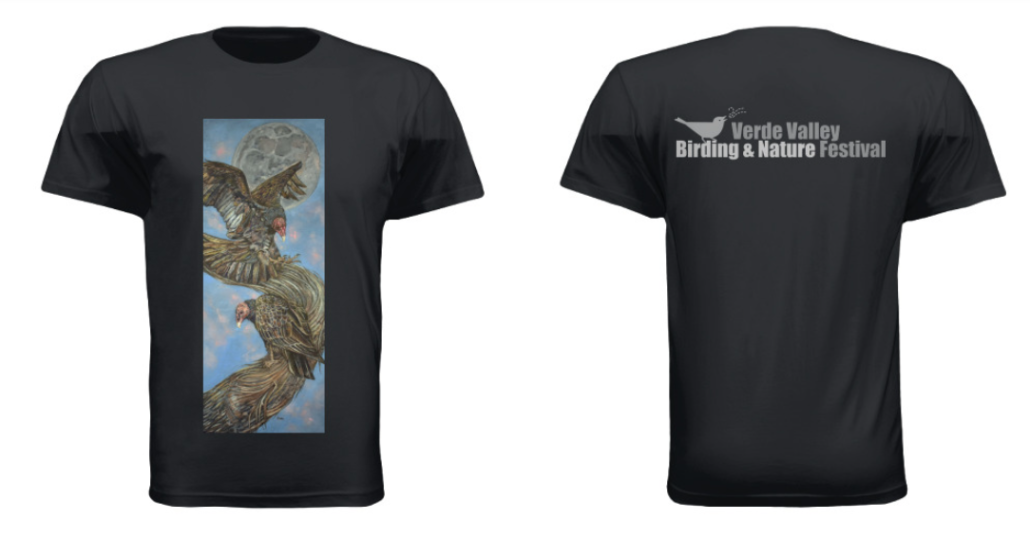 Black Verde Valley Birding and Nature Festival t-shirt with turkey