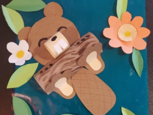 kids activity example of paper beaver