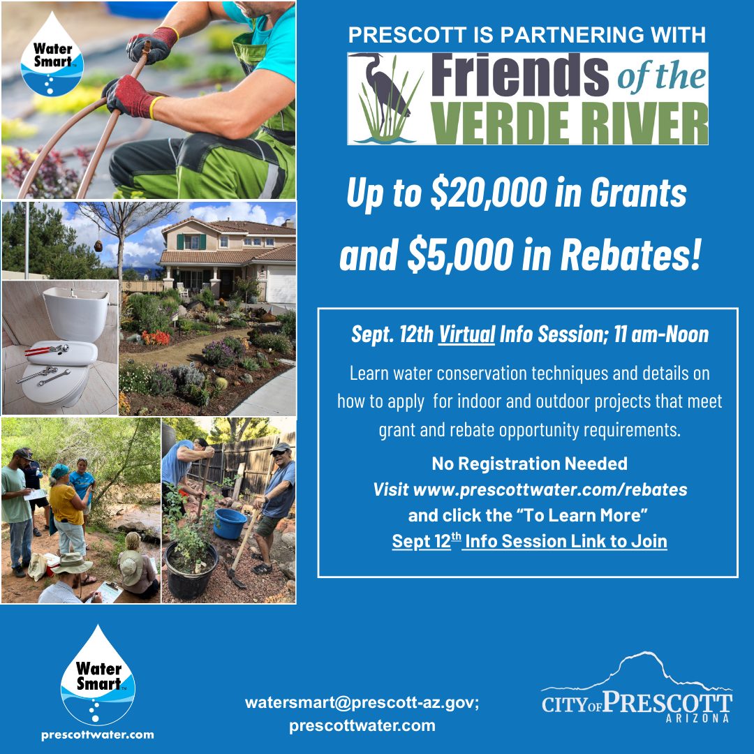 Sept 12 grant info session and rebates with City of Prescott