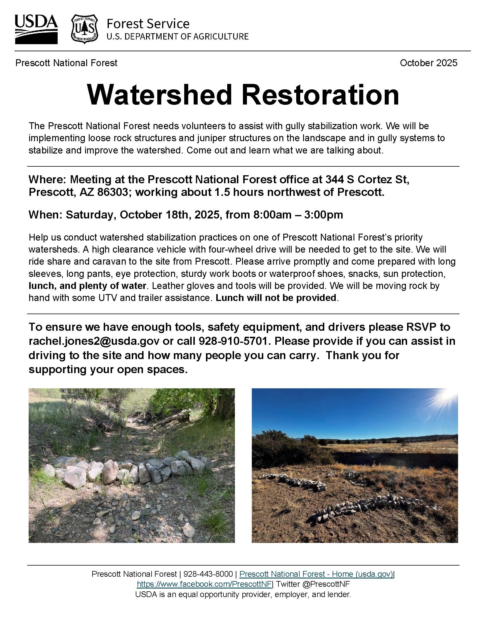 Oct 18 Prescott Restoration Volunteering