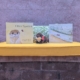 "On the Verde River" and "Otter Spotter" children's books by Phoebe Fox shown on pillow with stuffed river otter