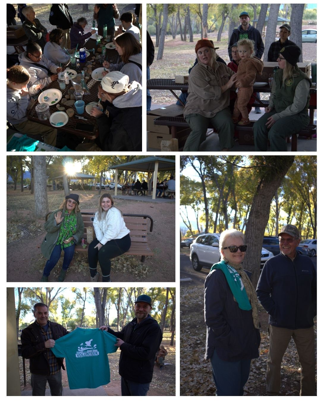 photo collage of volunteers from appreciation party