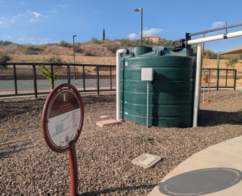 Large rainwater collection barrel